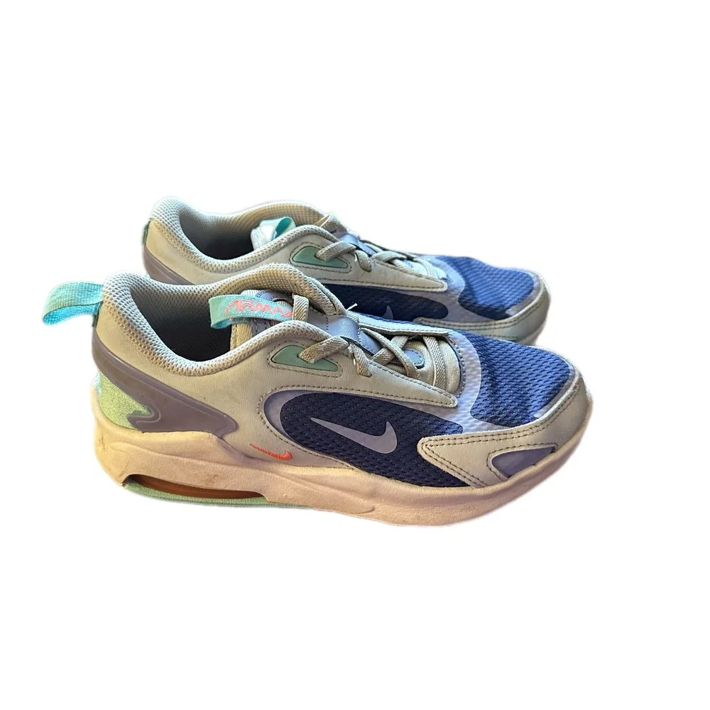Nike‎ Air Max Kids Shoes Toddler Size 2Y Blue Teal Lace Up Sneakers
